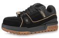 LOUIS VUITTON Trainer Maxi Men's Black Low-Top Sneakers with Gum Sole