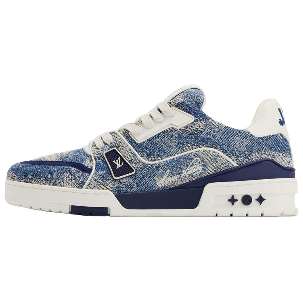 Louis Vuitton Trainer Unisex Blue Denim & Leather Sneakers
