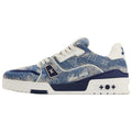 Louis Vuitton Trainer Unisex Blue Denim & Leather Sneakers