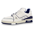 Louis Vuitton Trainer Unisex Low-Top Sneakers, White & Navy