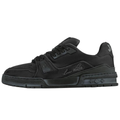 Louis Vuitton Trainer Men's Low-Top Calfskin Sneakers, Black
