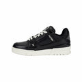 Louis Vuitton Trainer Men's Low-Top Leather Sneakers, Black