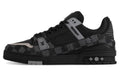 LOUIS VUITTON Trainer Unisex Black & Grey Checkered Sneakers