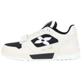 Louis Vuitton Trainer Men's Low-Top Leather Sneakers, Black & White