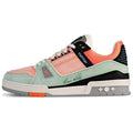 Louis Vuitton Trainer Unisex Low-Top Sneakers, Pink, Mint Green & Black