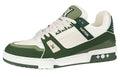 LOUIS VUITTON Trainer Unisex Green & White Low-Top Sneakers