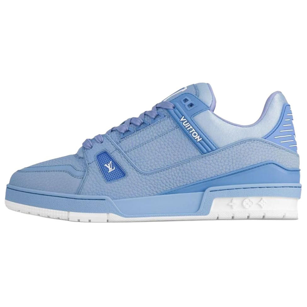 Louis Vuitton Trainer Unisex Low-Top Sneakers, Light Blue