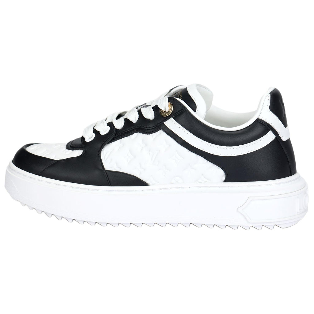 LOUIS VUITTON Time Out Women's Black & White Platform Sneakers