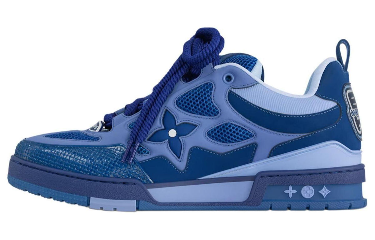 LOUIS VUITTON Skate Men's Blue Low-Top Sneakers