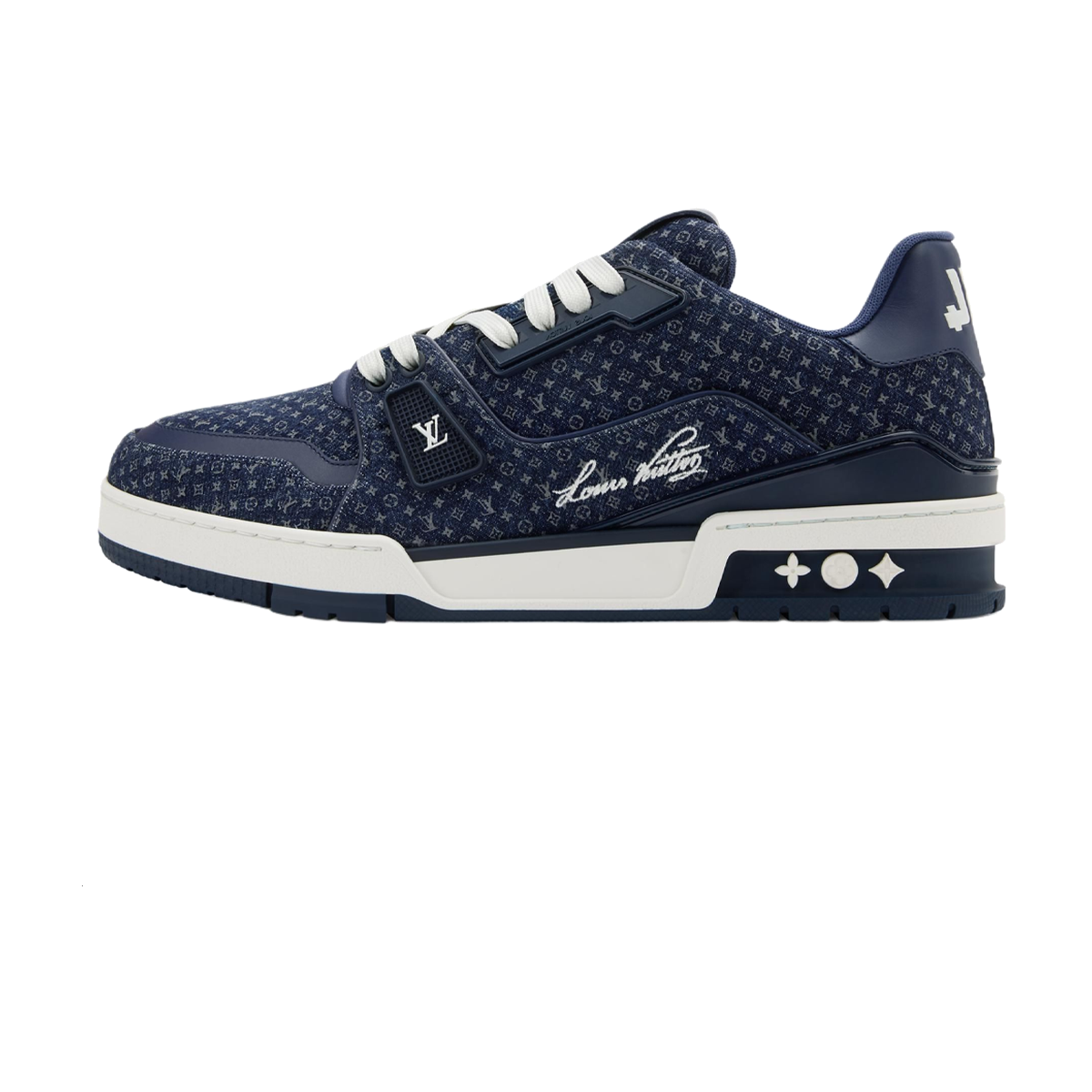 LOUIS VUITTON Trainer Men's Navy Monogram Sneakers