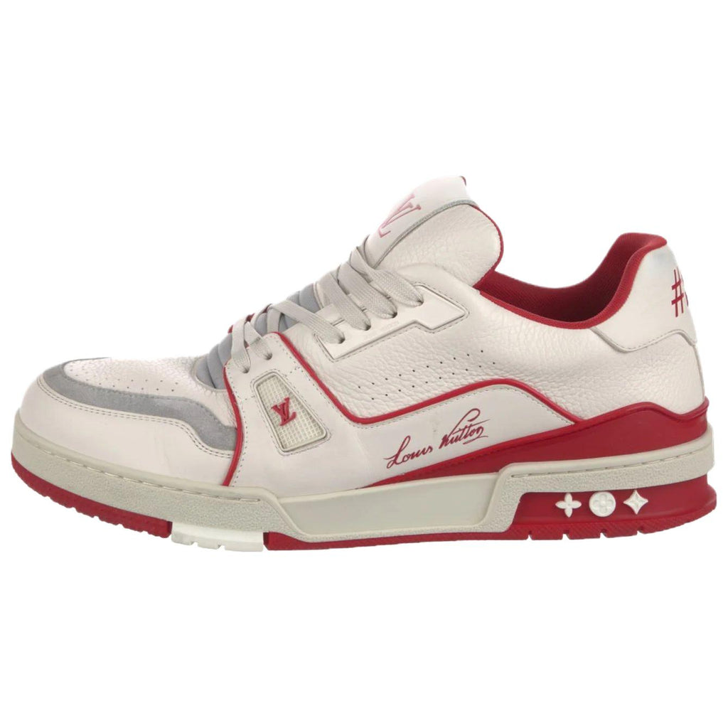 LOUIS VUITTON Trainer Unisex White & Red Low-Top Sneakers