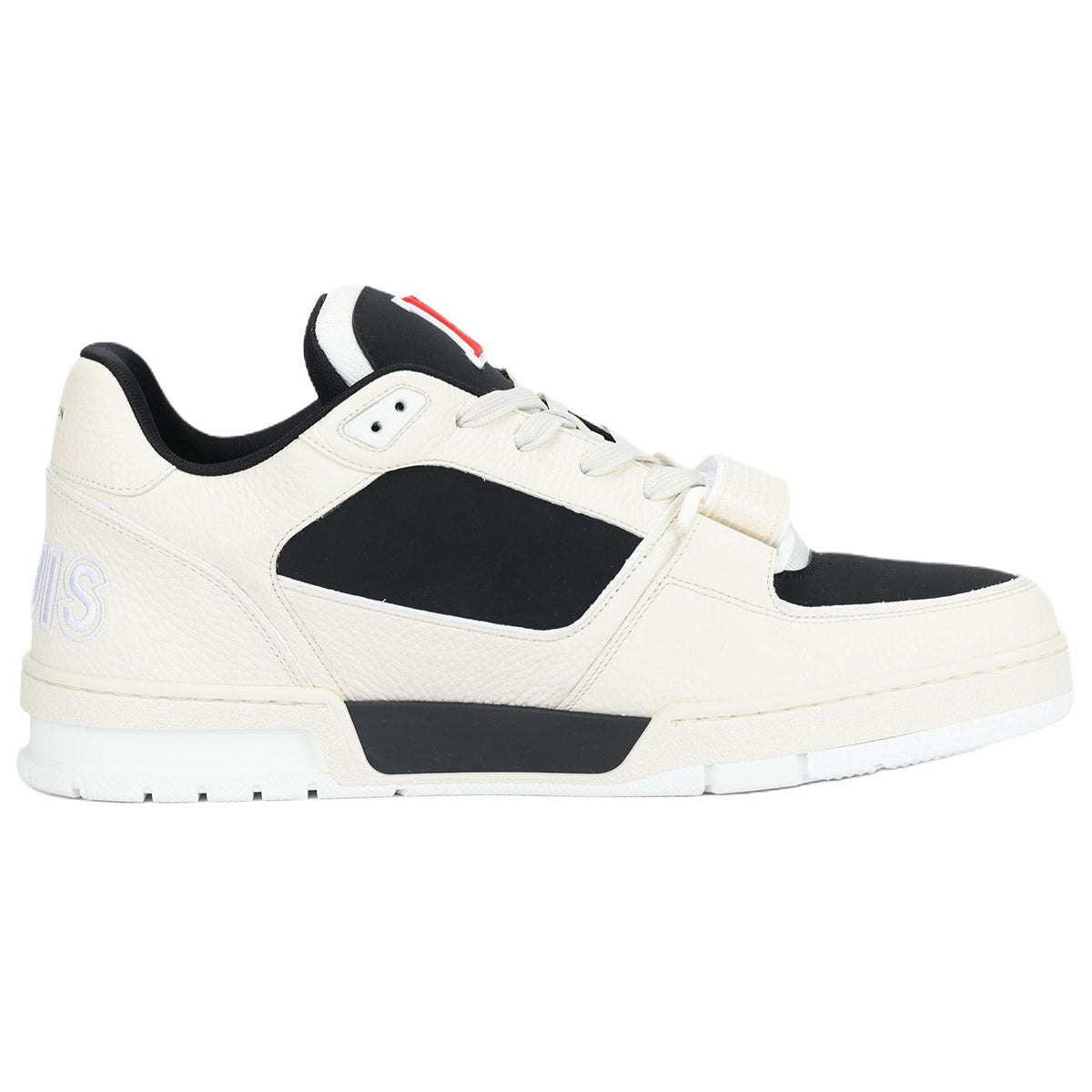 Louis Vuitton Trainer Men's Low-Top Leather Sneakers, Black & White