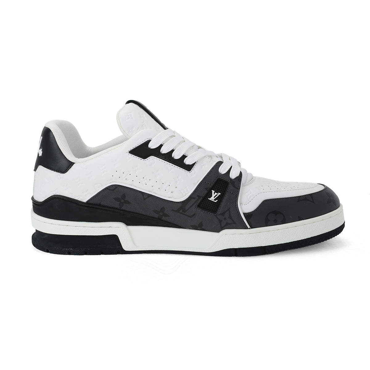 Louis Vuitton Trainer Unisex Low-Top Sneakers, White & Black