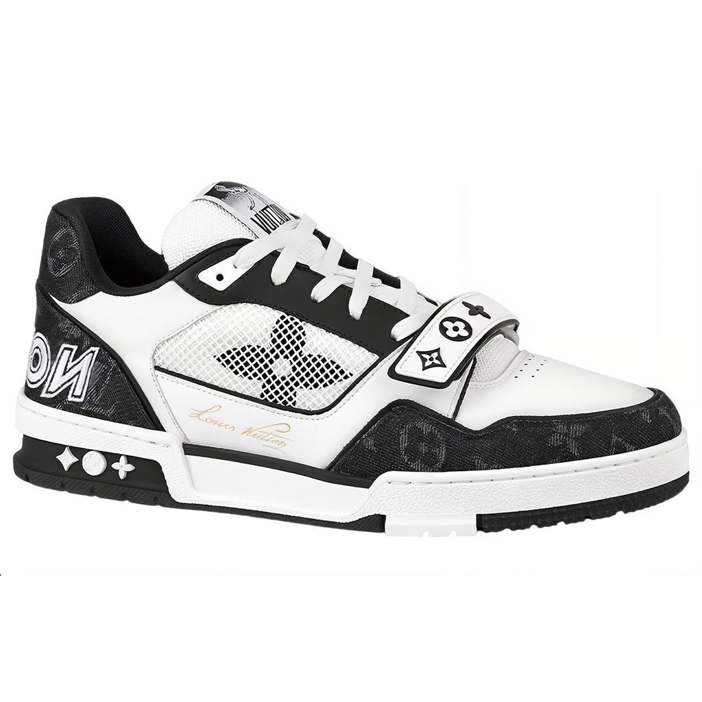 Louis Vuitton Trainer Unisex Low-Top Sneakers, Black & White