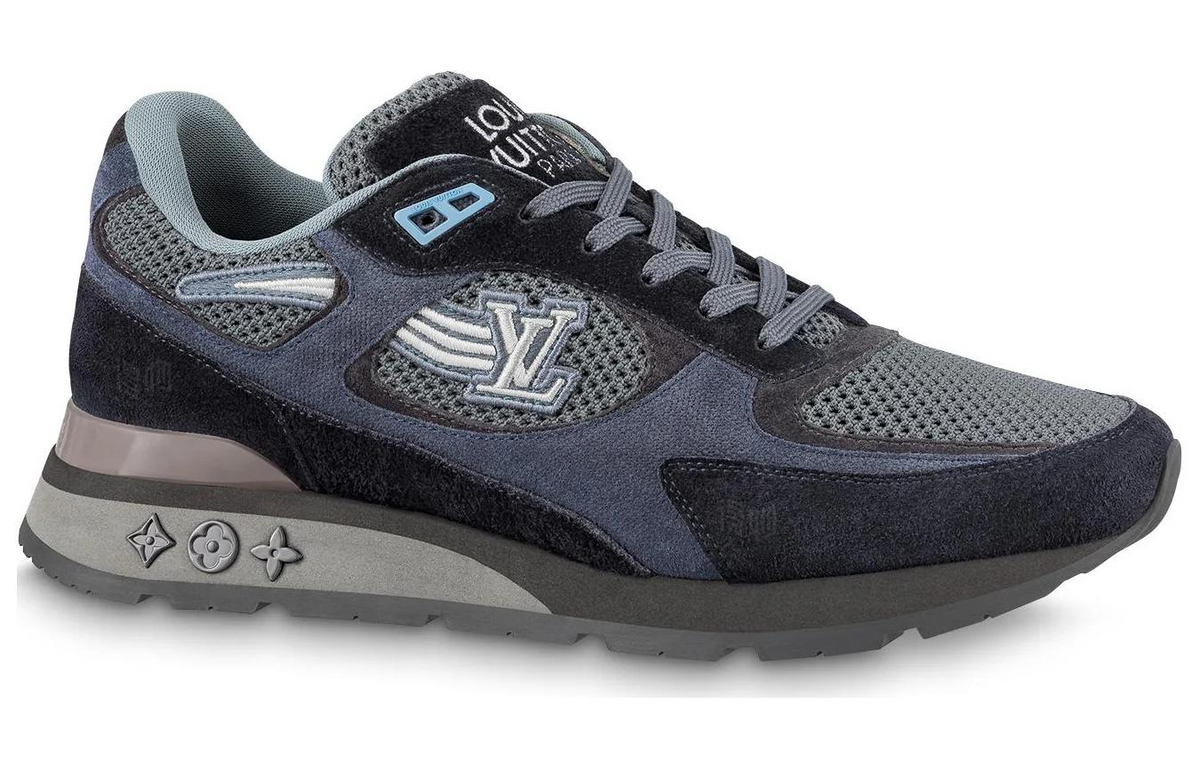 LOUIS VUITTON Run Away Men's Blue Black & Grey Sneakers