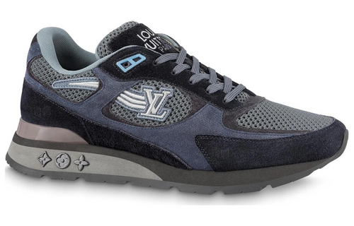 LOUIS VUITTON Run Away Men's Blue Black & Grey Sneakers