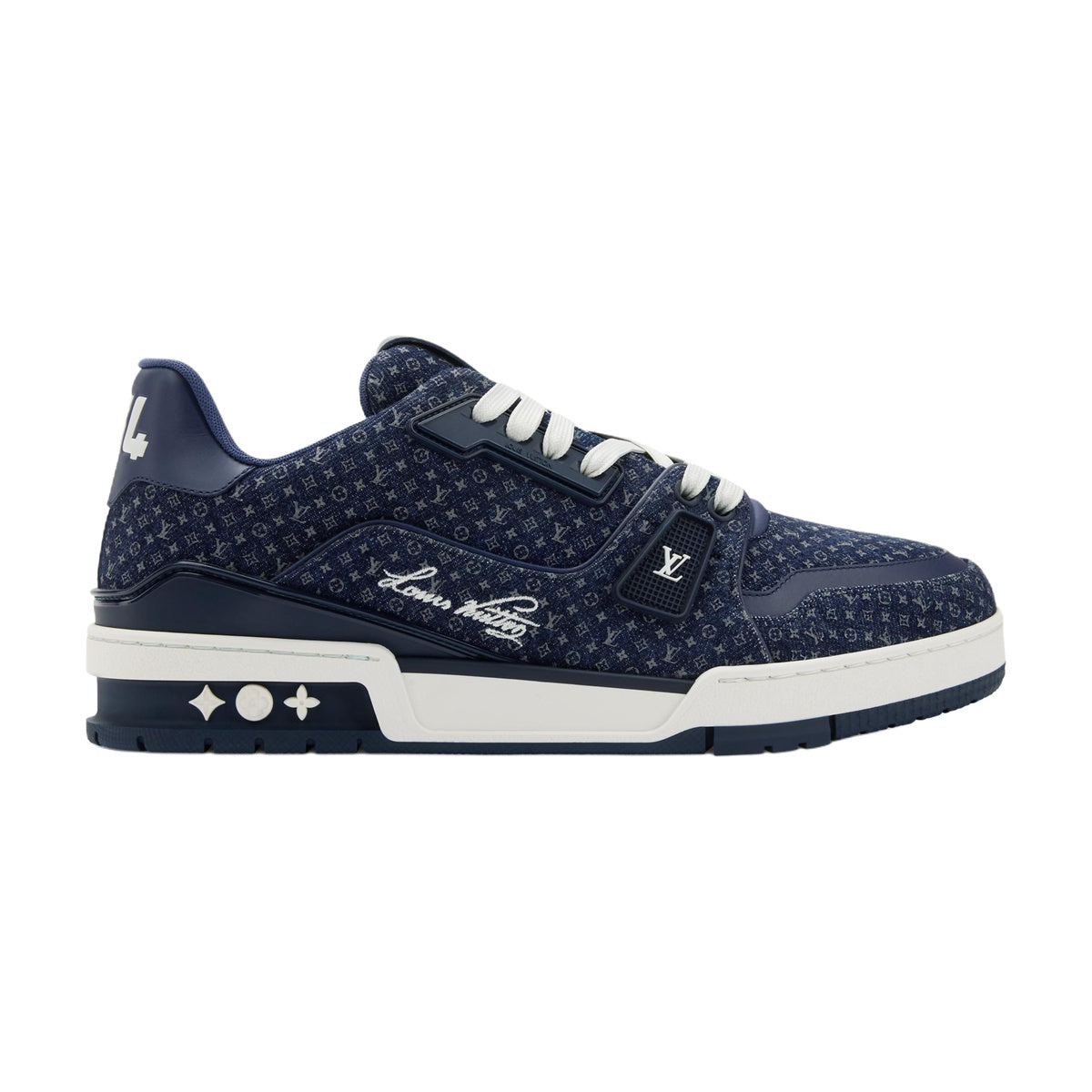 LOUIS VUITTON Trainer Men's Navy Monogram Sneakers