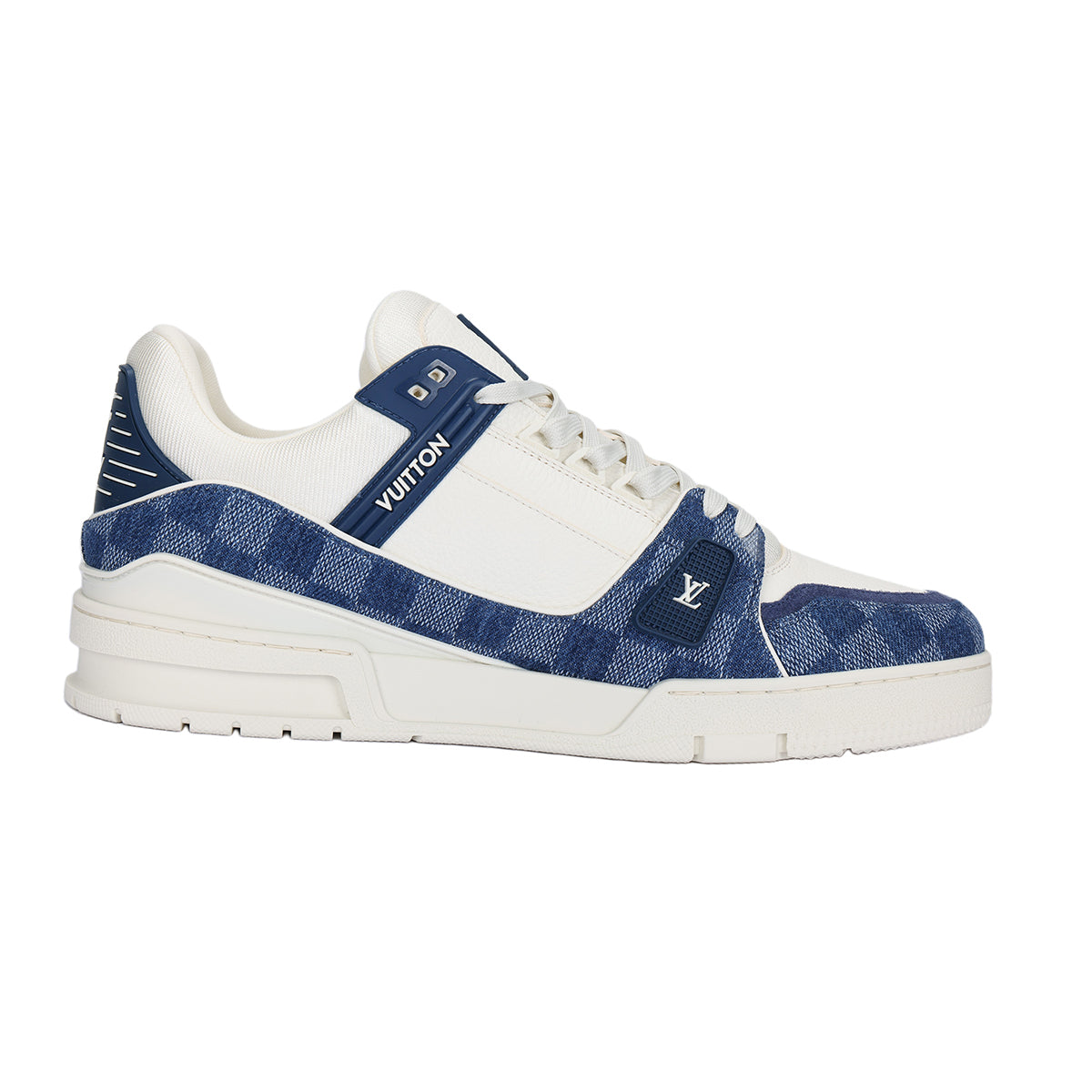 Louis Vuitton Trainer Unisex Low-Top Sneakers, Blue & White