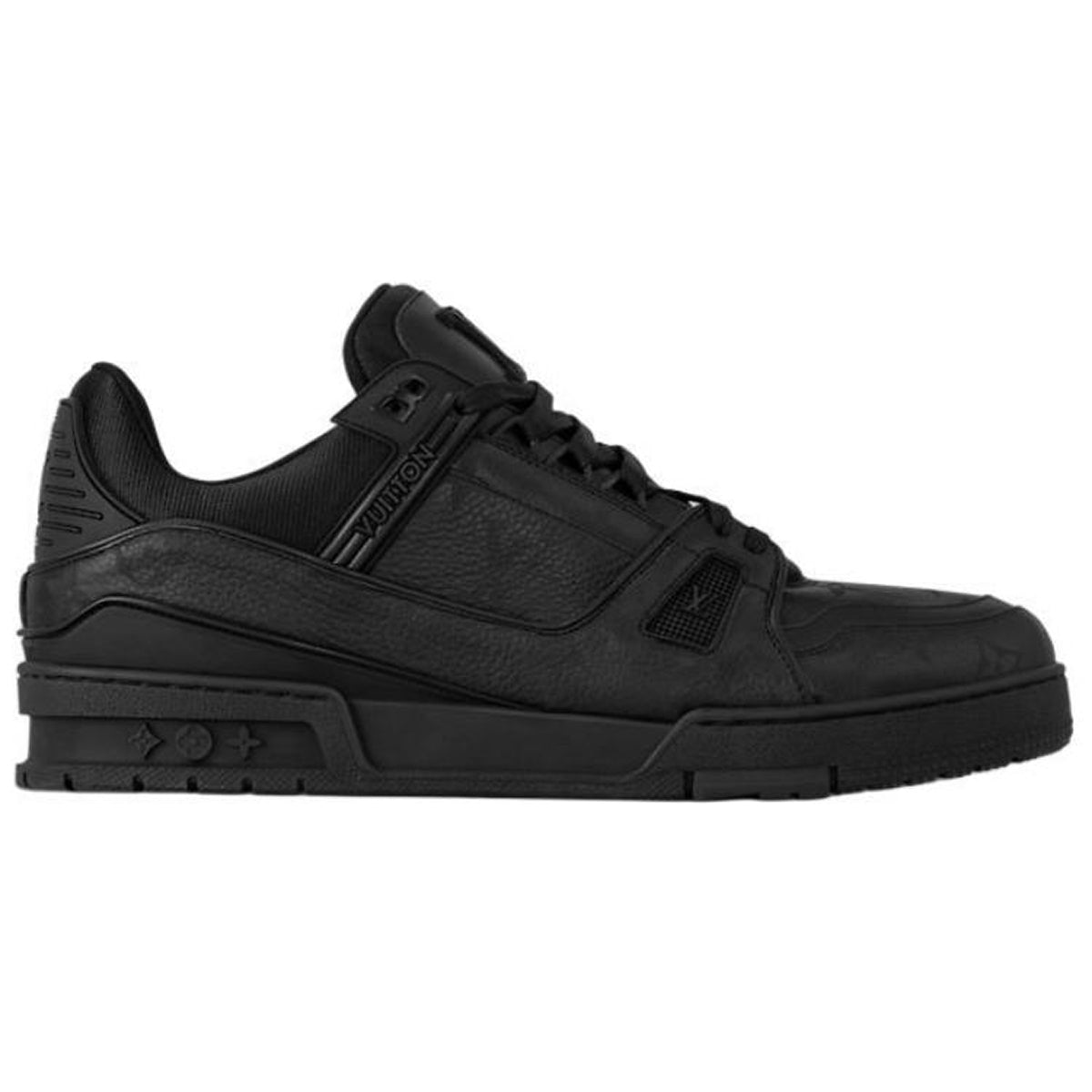 Louis Vuitton Trainer Men's Black Calfskin Low-Top Sneakers