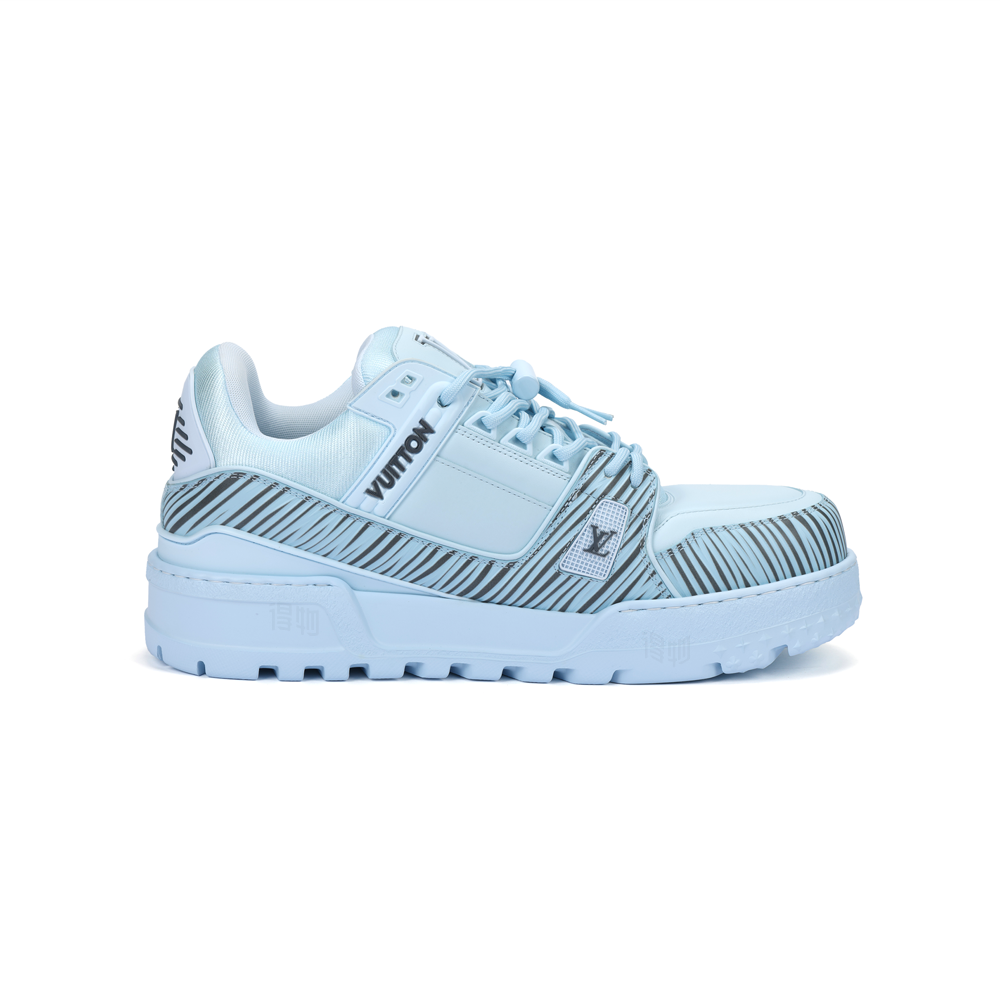 LOUIS VUITTON Trainer Maxi Men's Light Blue Striped Sneakers