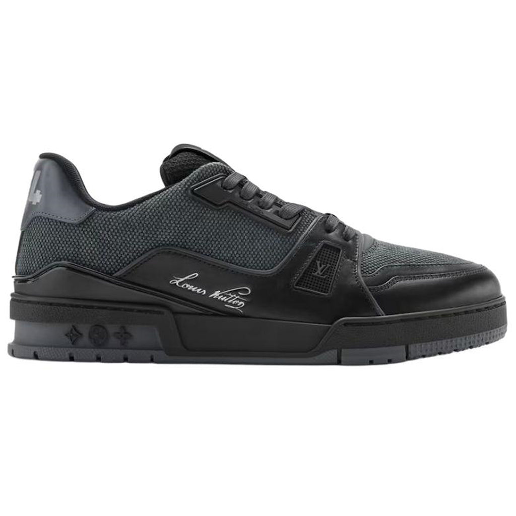 Louis Vuitton Trainer Men's Black Calfskin Low-Top Sneakers