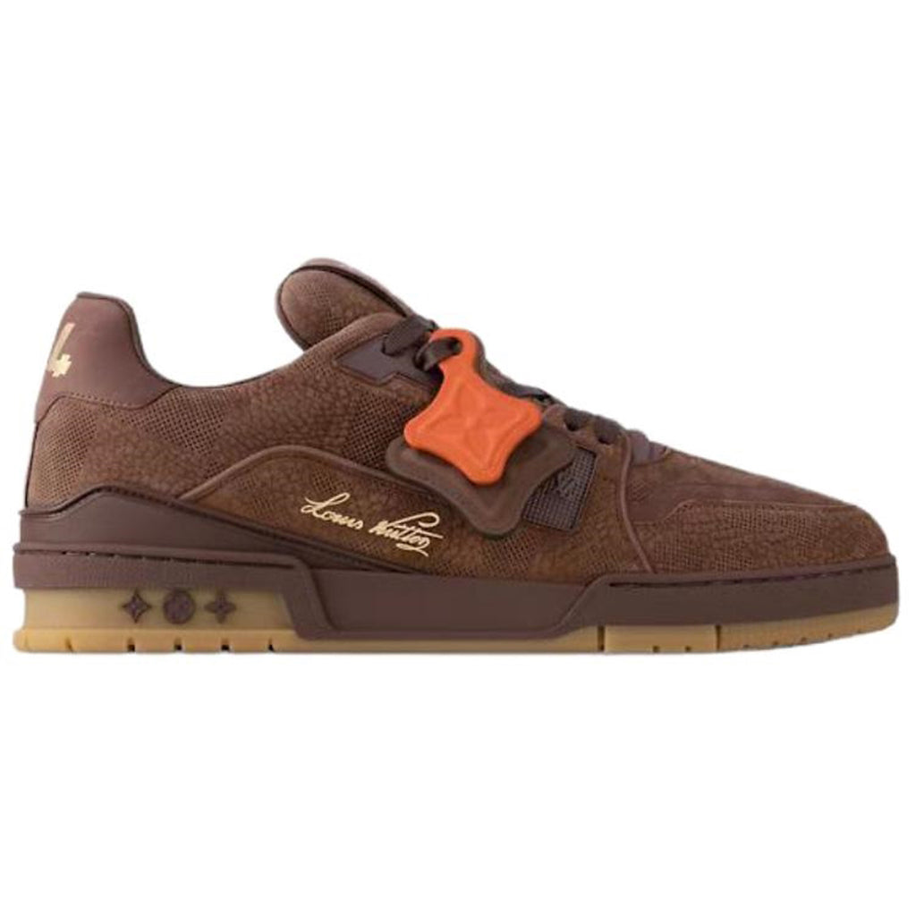 Louis Vuitton Trainer Unisex Damier Leather Sneakers, Brown