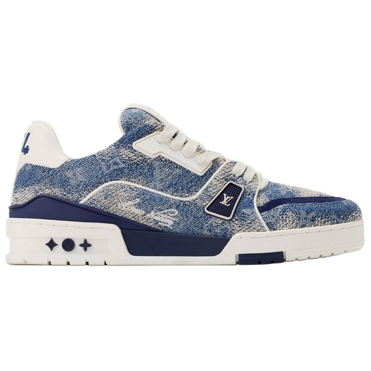 Louis Vuitton Trainer Unisex Blue Denim & Leather Sneakers