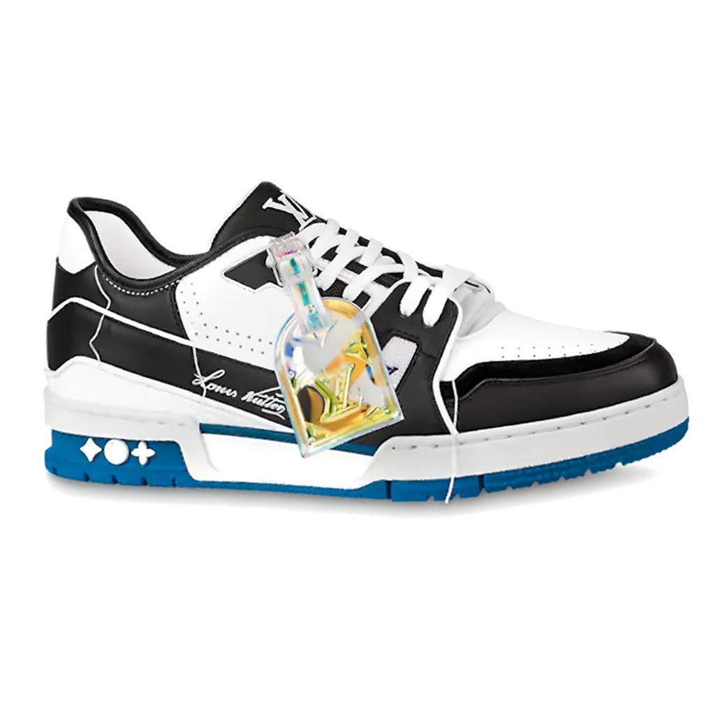 Louis Vuitton Trainer Men's Low-Top Sneakers, White & Orange