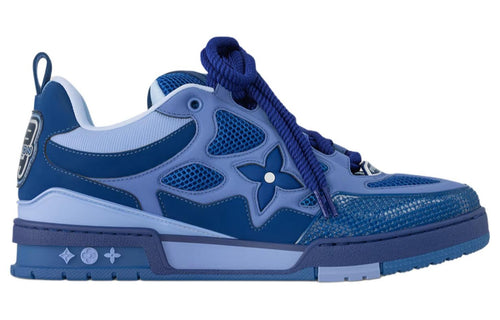 LOUIS VUITTON Skate Men's Blue Low-Top Sneakers