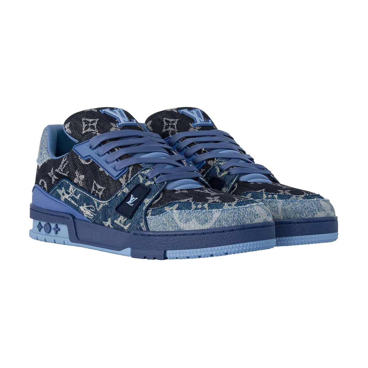LOUIS VUITTON Trainer Unisex Blue Low-Top Sneakers
