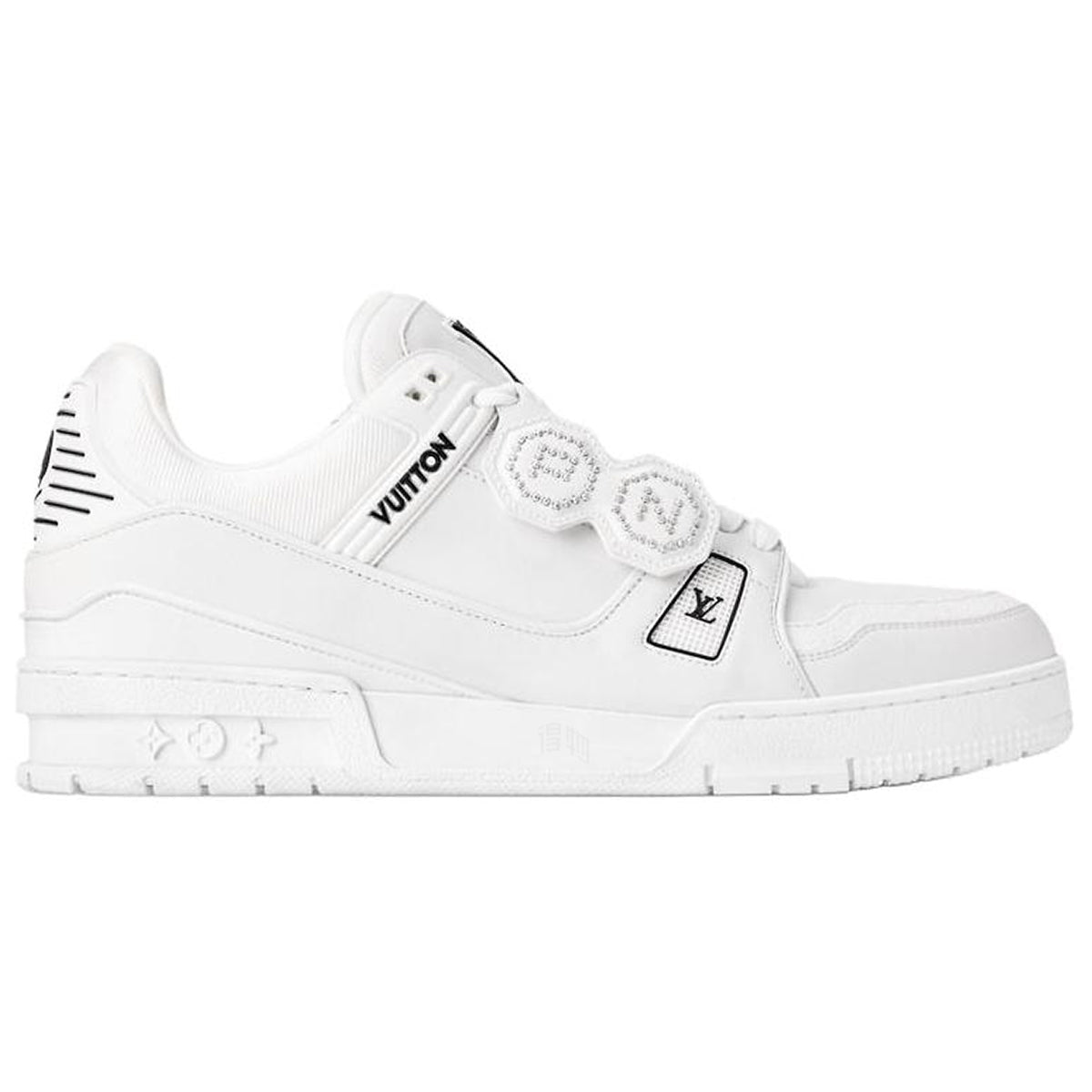 Louis Vuitton x Nigo Trainer Unisex White Calfskin Sneakers, FW25