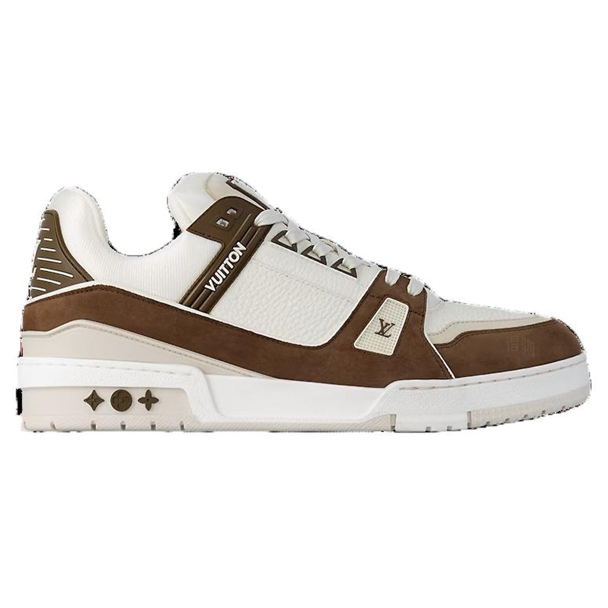 LV Trainer Unisex Low-Top Sneakers, Mocha & Cream