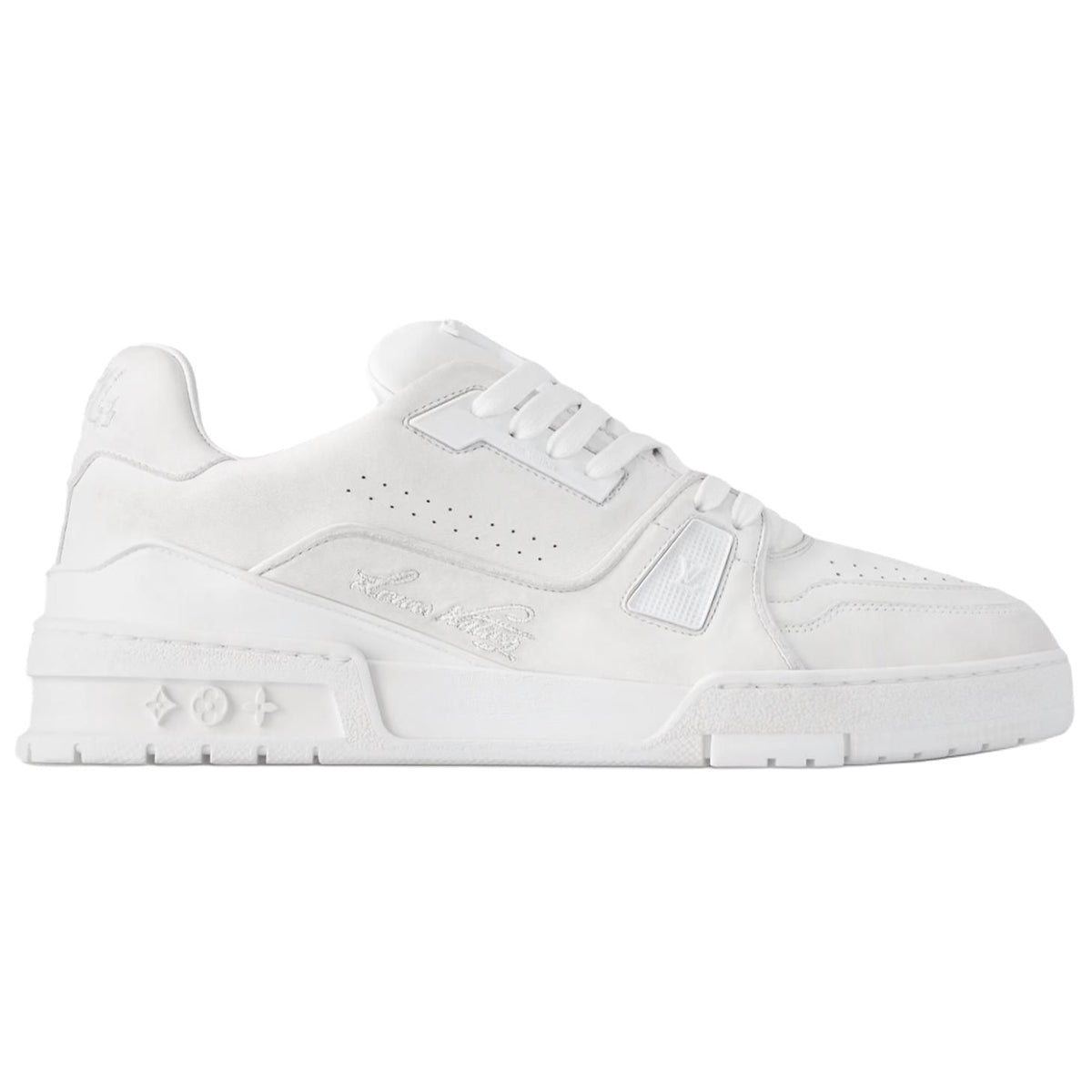 Louis Vuitton Trainer Unisex White Leather Low-Top Sneakers
