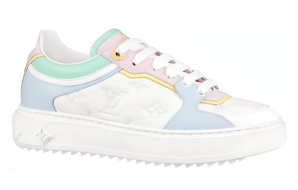 LOUIS VUITTON Time Out Women's White & Pastel Platform Sneakers