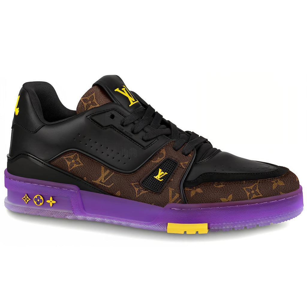 Louis Vuitton Trainer Men's Monogram Cowhide Sneakers, Brown & Purple
