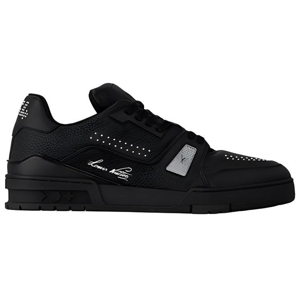 Louis Vuitton Trainer Men's Black Leather Low-Top Sneakers