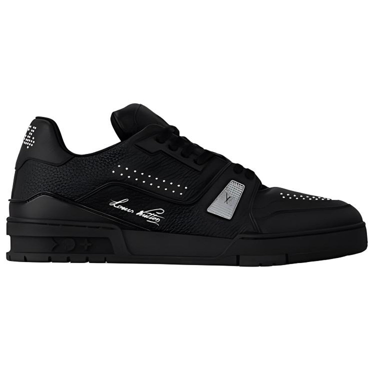 Louis Vuitton Trainer Men's Black Leather Low-Top Sneakers