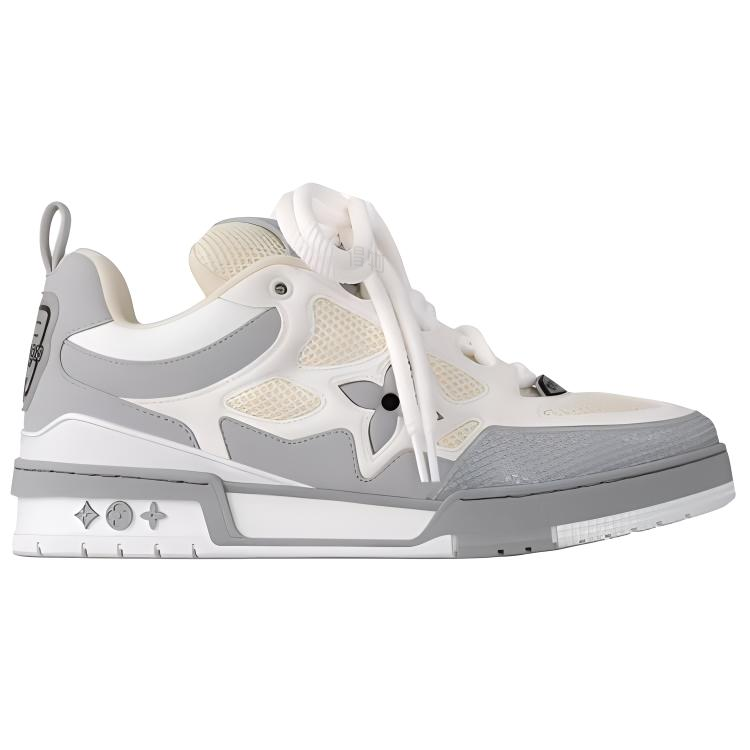LOUIS VUITTON Skate Women's Grey & White Low-Top Sneakers