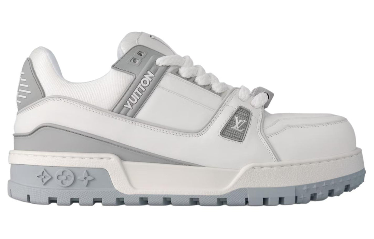 LOUIS VUITTON Trainer Maxi Unisex Grey & White Low-Top Sneakers