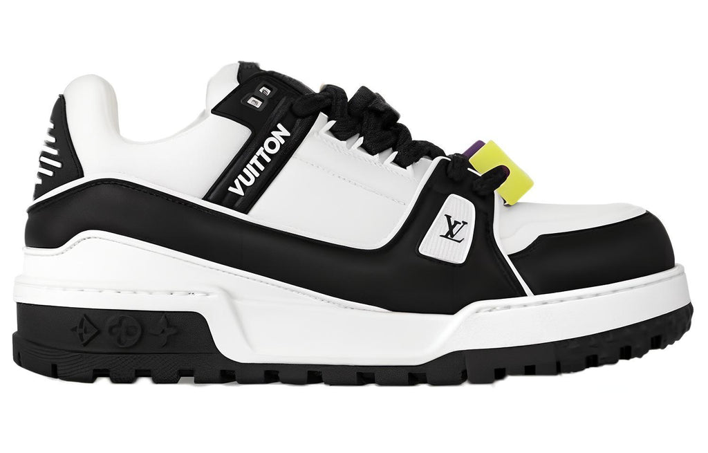 LOUIS VUITTON Trainer Maxi Unisex Black & White Low-Top Sneakers