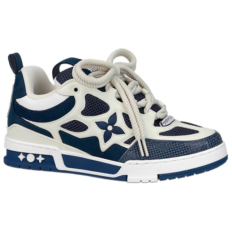 LOUIS VUITTON Skate Men's Navy & White Low-Top Sneakers