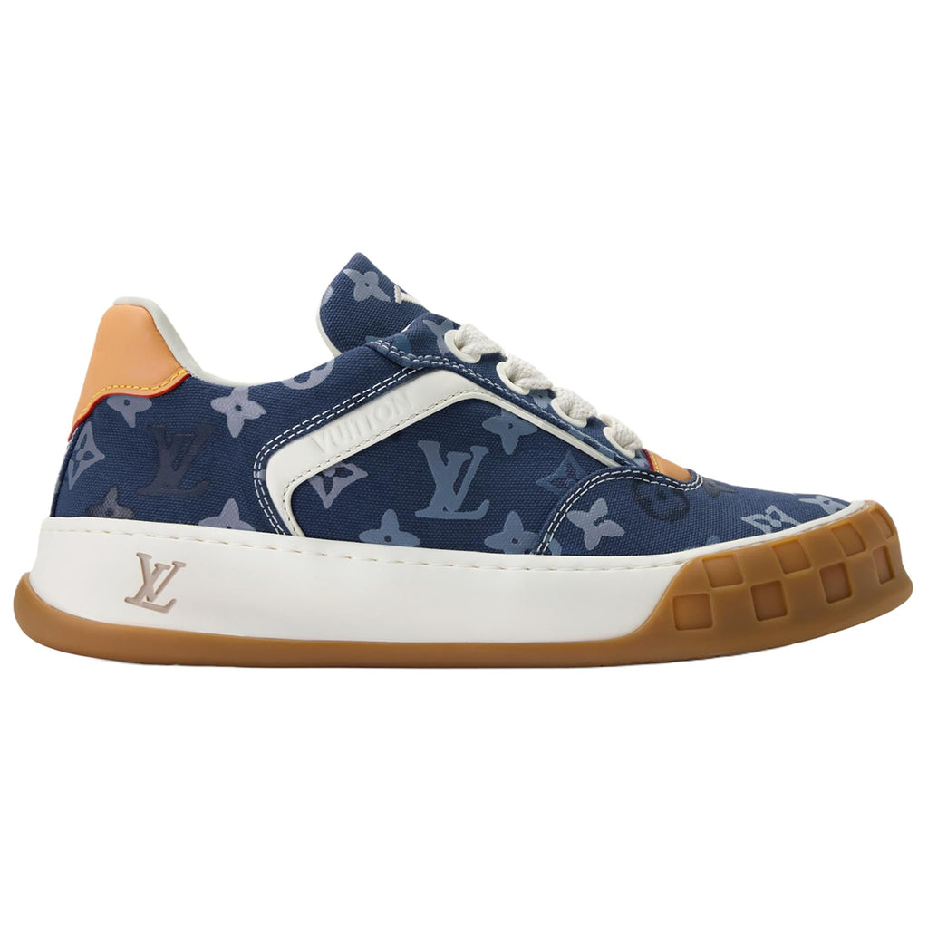 LOUIS VUITTON Tilted Men's Navy Monogram Low-Top Sneakers