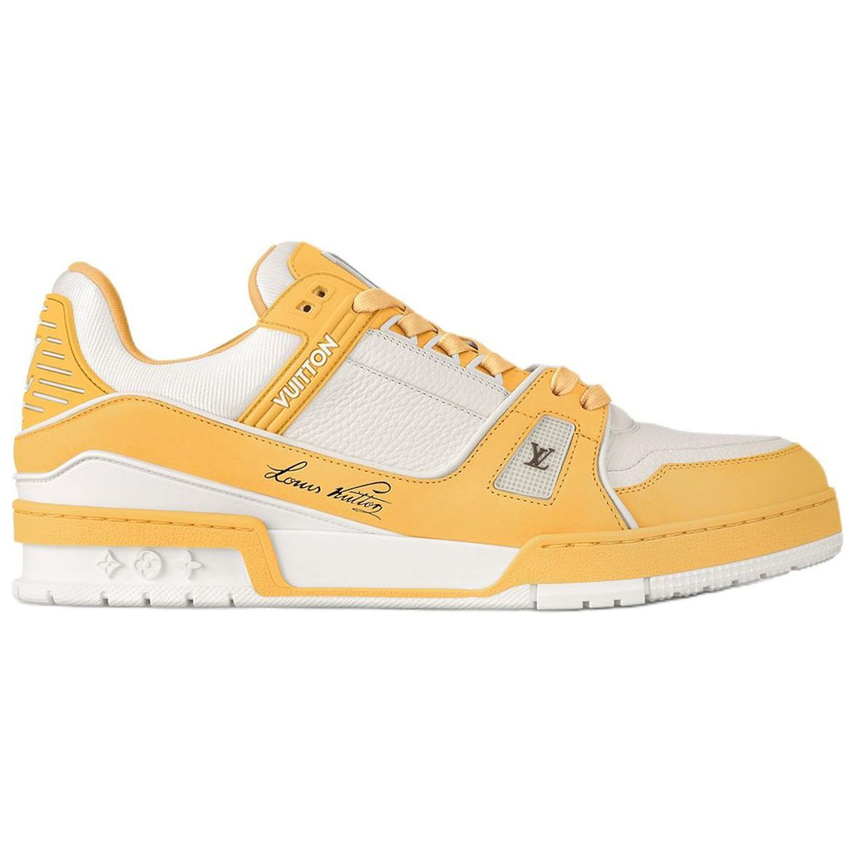 Louis Vuitton Trainer Men's Low-Top Sneakers, Yellow & White