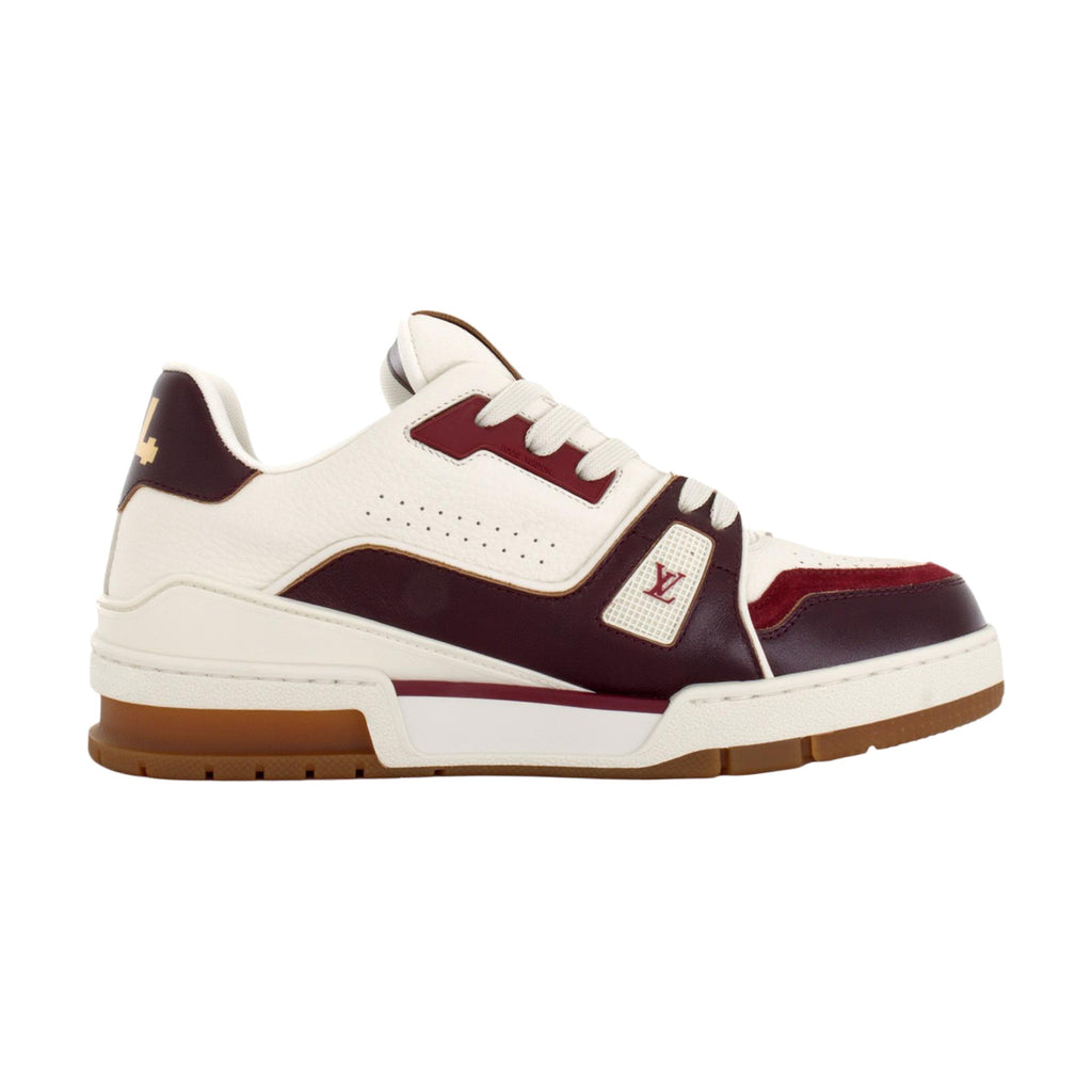LOUIS VUITTON Trainer Men's Burgundy & Cream Sneakers