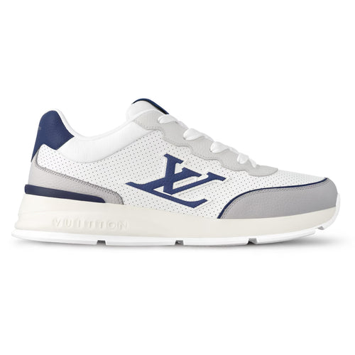Louis Vuitton Classic Men's White Leather Sneakers with Navy Accents