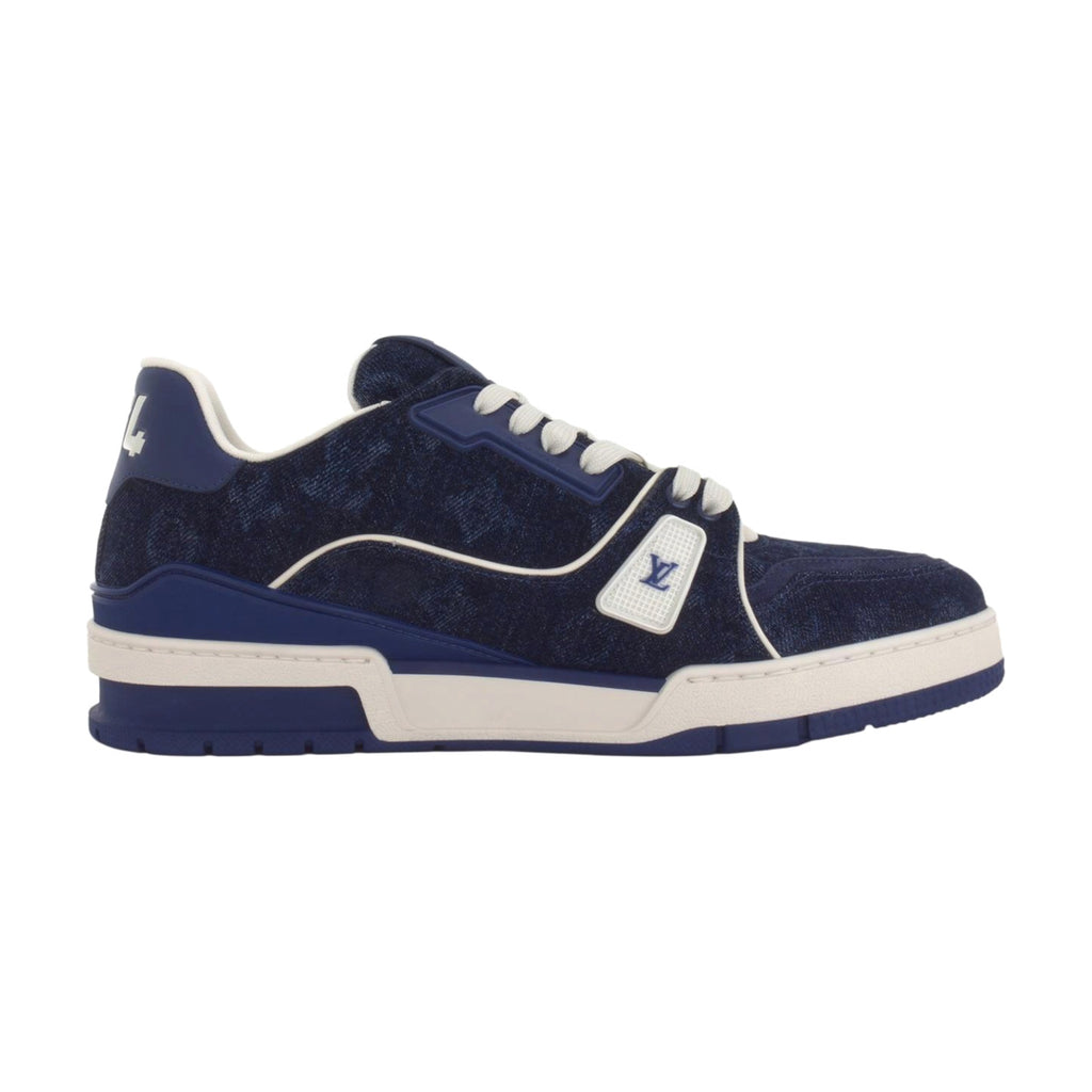 LOUIS VUITTON Trainer Men's Blue Monogram Denim Sneakers