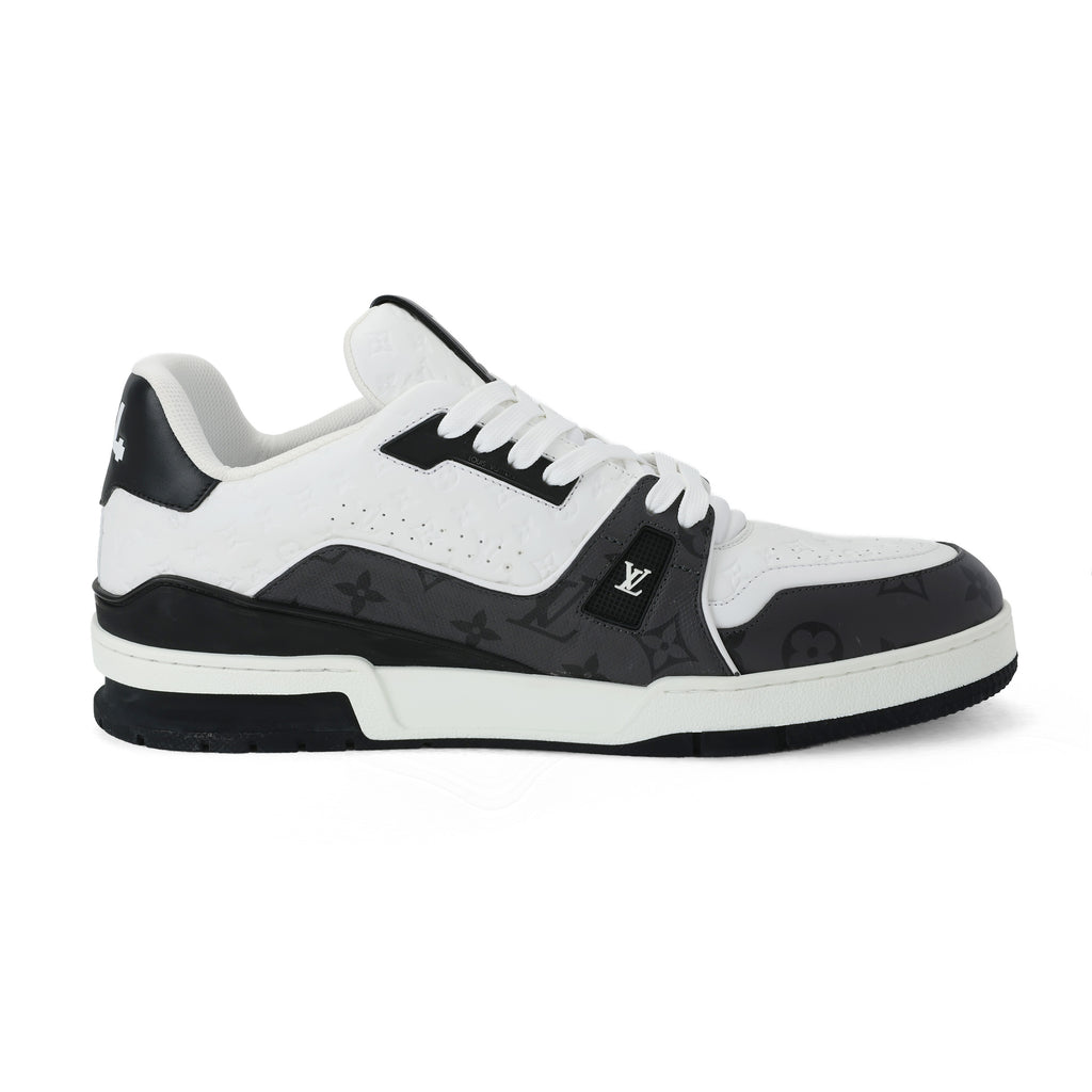 LOUIS VUITTON Trainer Unisex Black & White Monogram Sneakers