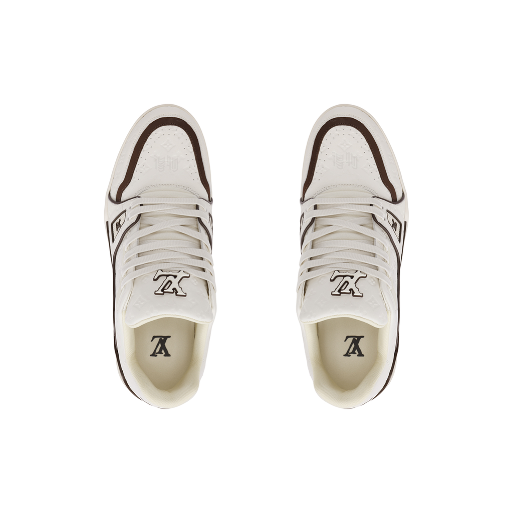 LOUIS VUITTON x Tyler Trainer Unisex Cream & Brown Sneakers