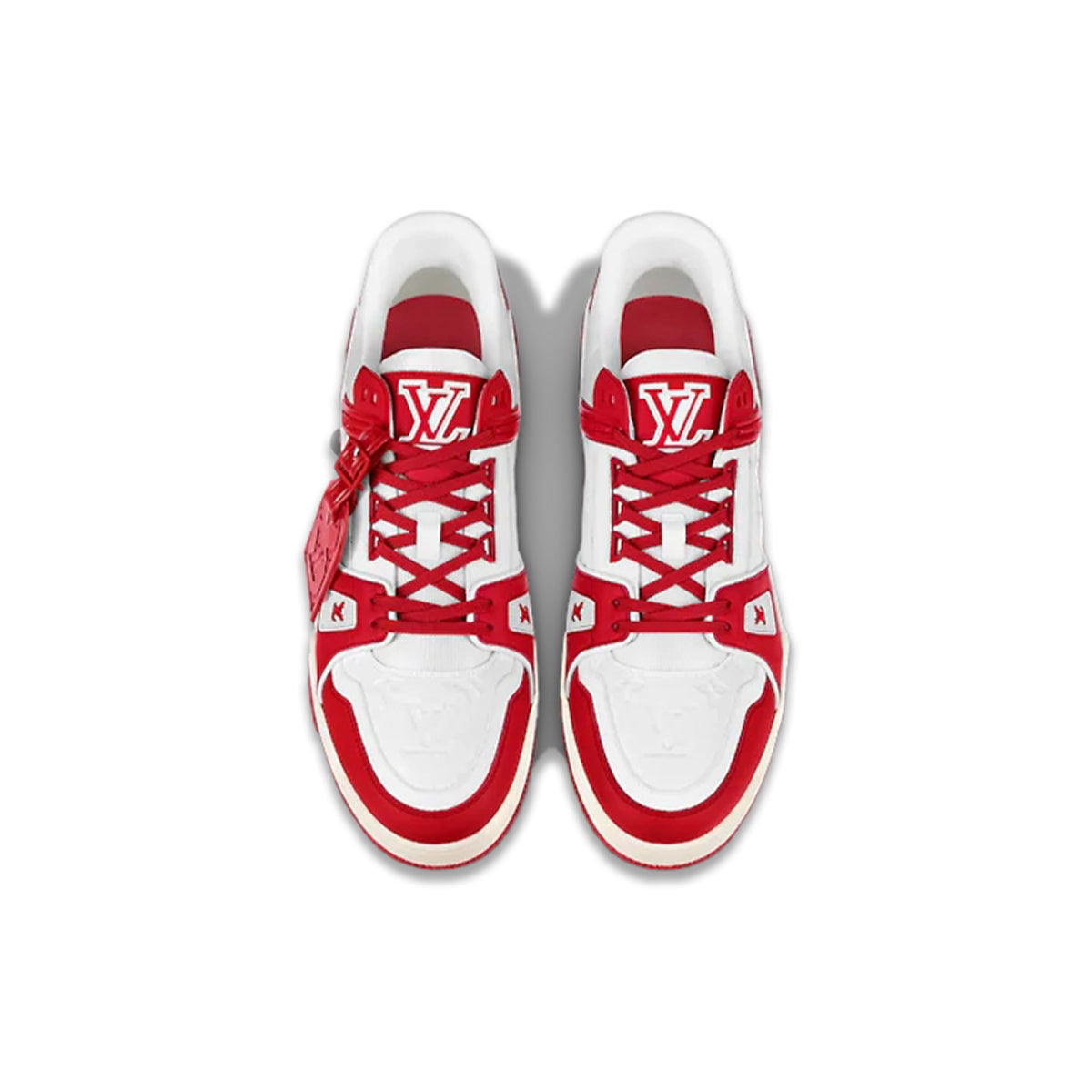 Louis Vuitton Trainer Men's Red & White Low-Top Charity Edition Sneakers