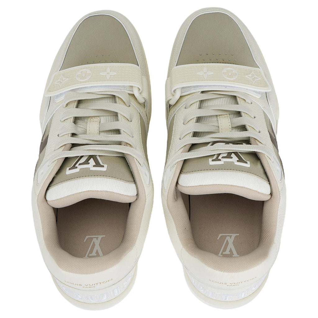 Louis Vuitton Trainer Men's Low-Top Suede Sneakers, Beige & Taupe
